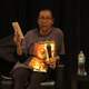 Feminist scholar bell hooks speaking at the New School in New York City May 7, 2014
Livestream screenshot